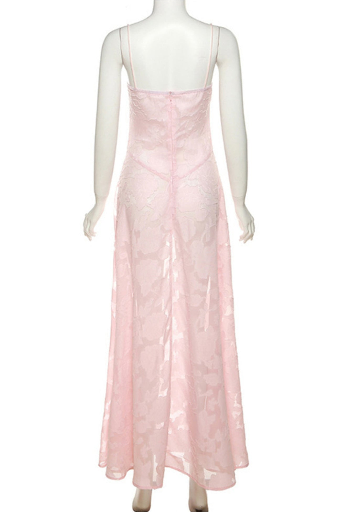 Pink Jacquard Corset Cami Dress