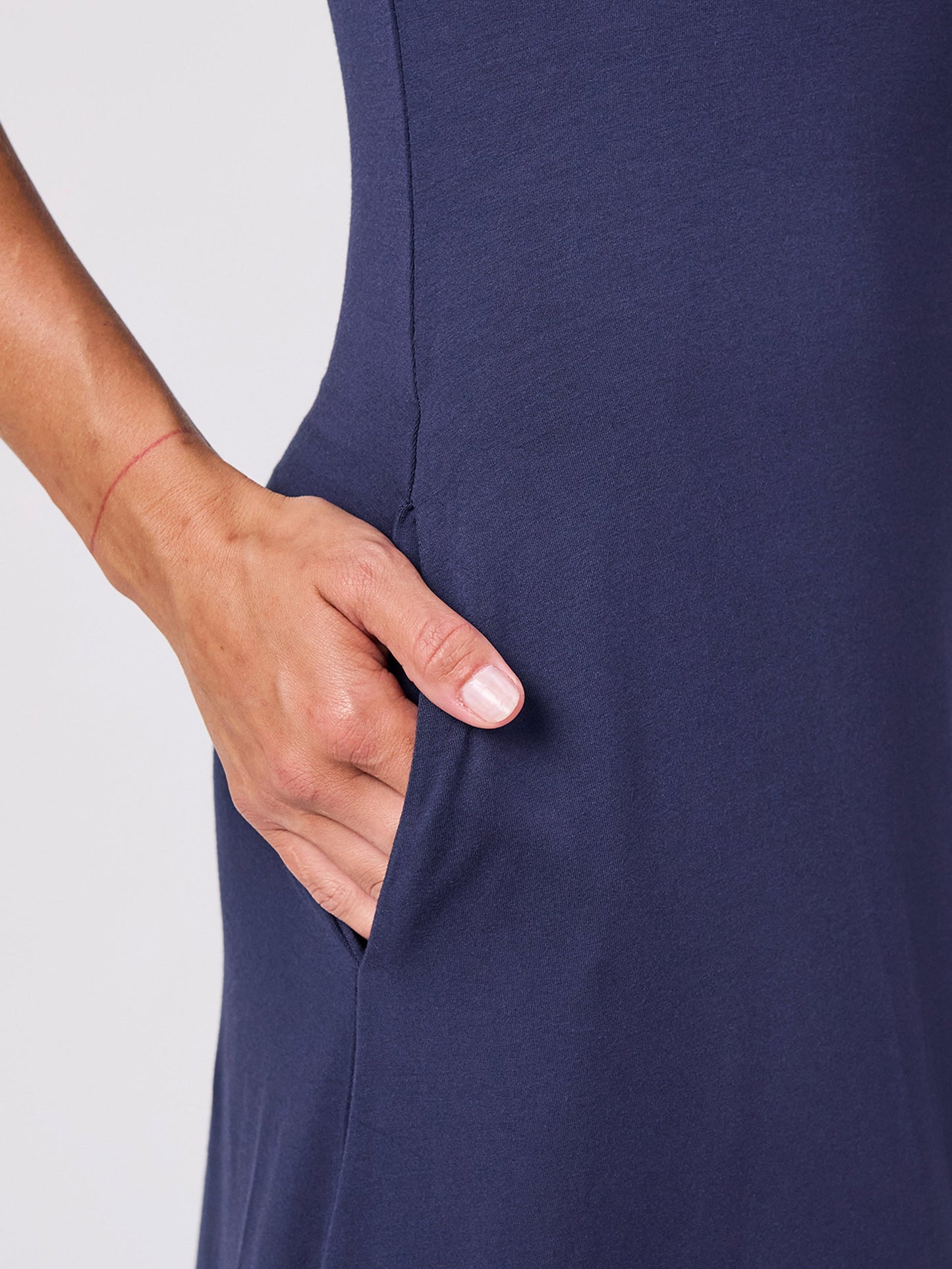 V Neck Maxi Dress - Navy