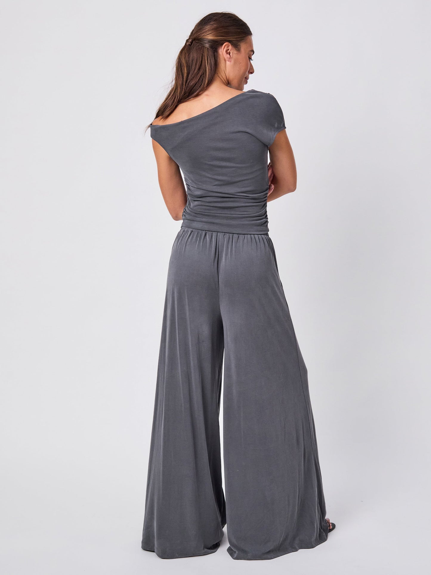 Cupro Asymertic Top - Storm