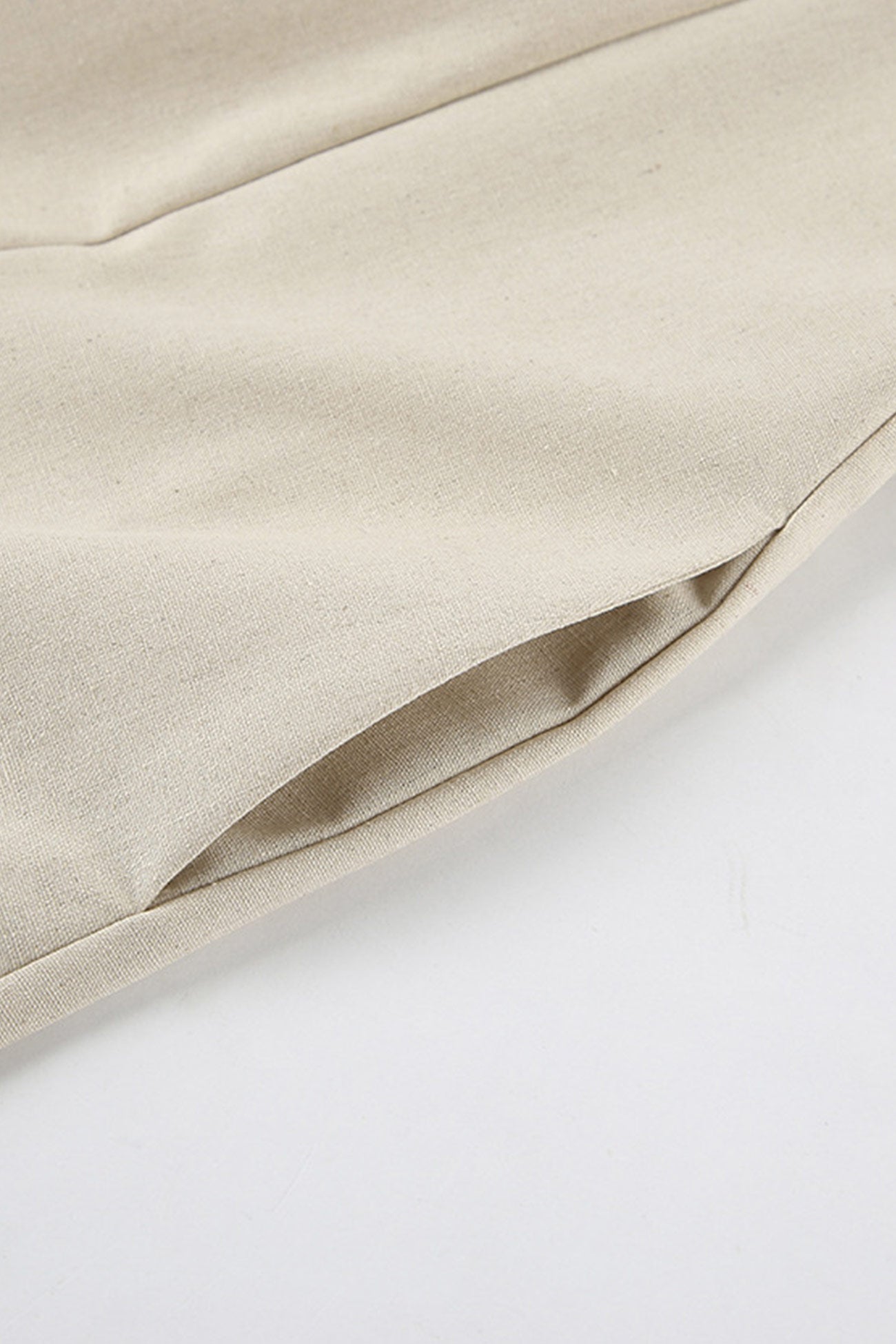 Cotton Linen Smocked Strapless Dress