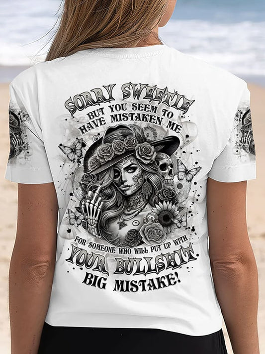 Women's Dark Style Skull Dark Style Printed Short Sleeve T-shirt