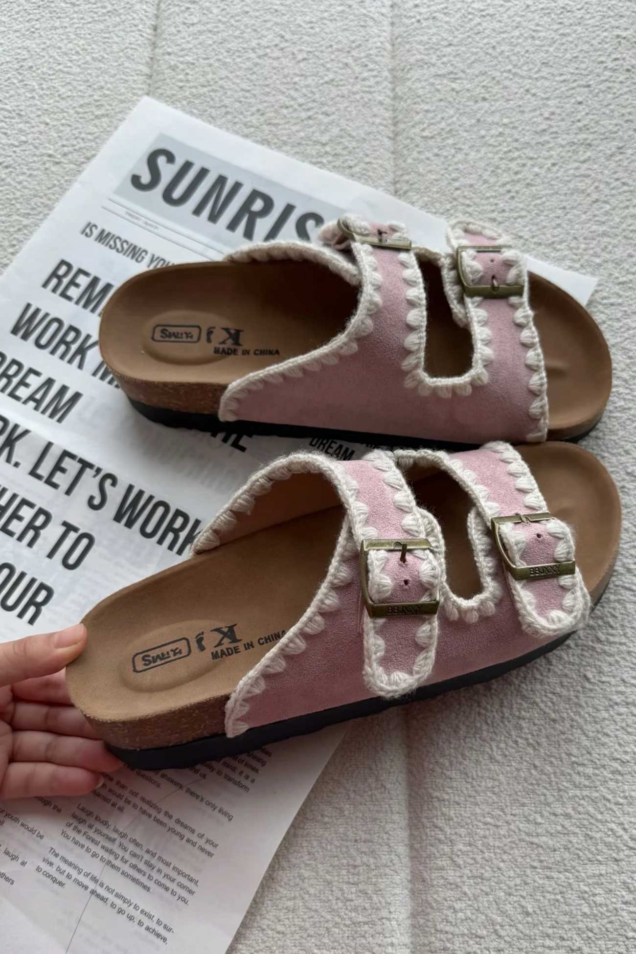 Candy Color Embroidery Platform Sandals