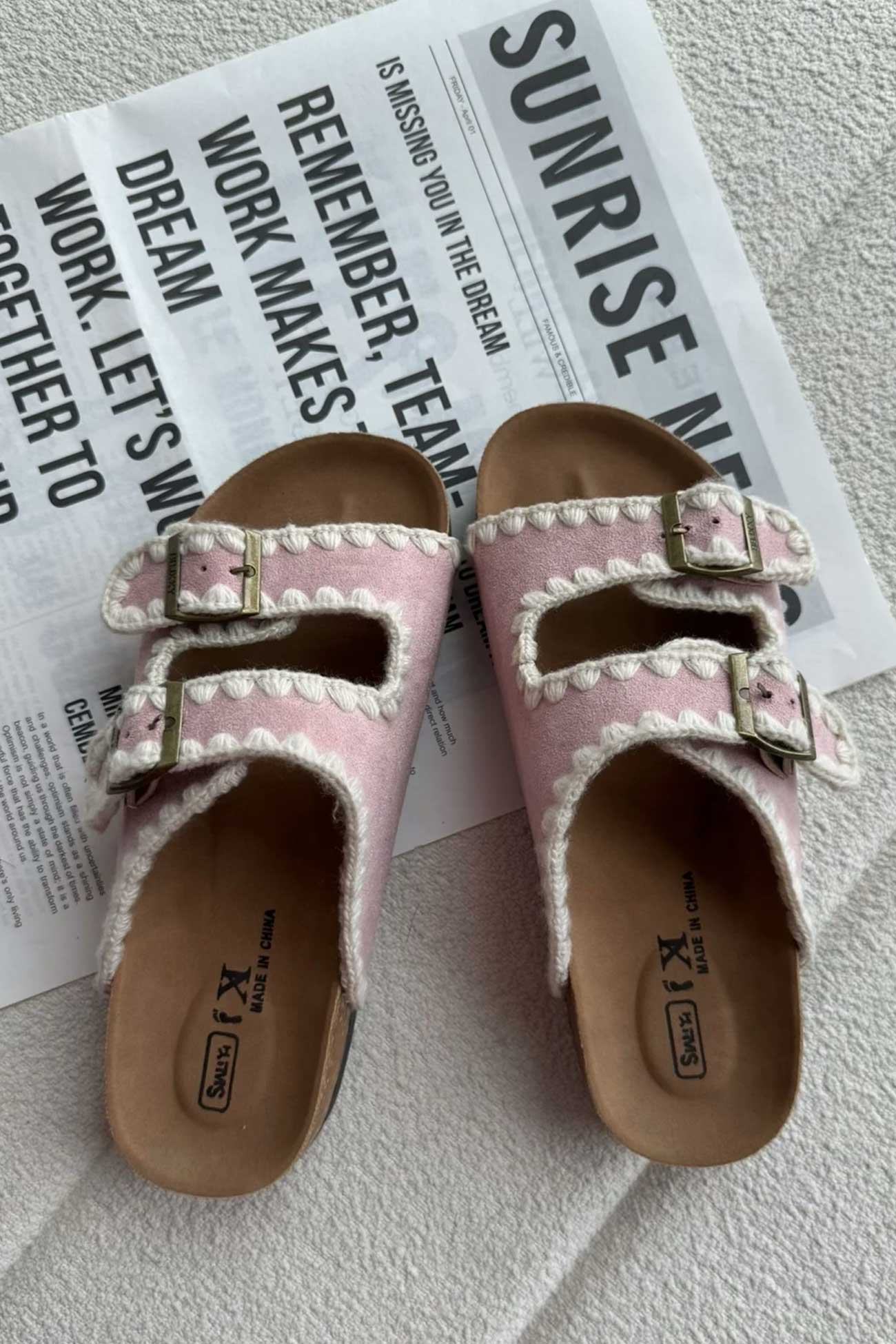 Candy Color Embroidery Platform Sandals