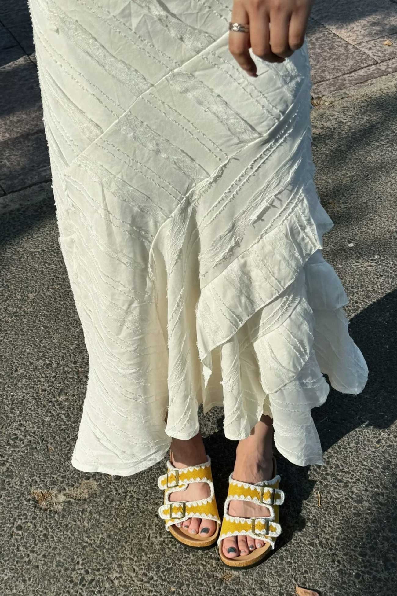 Candy Color Embroidery Platform Sandals