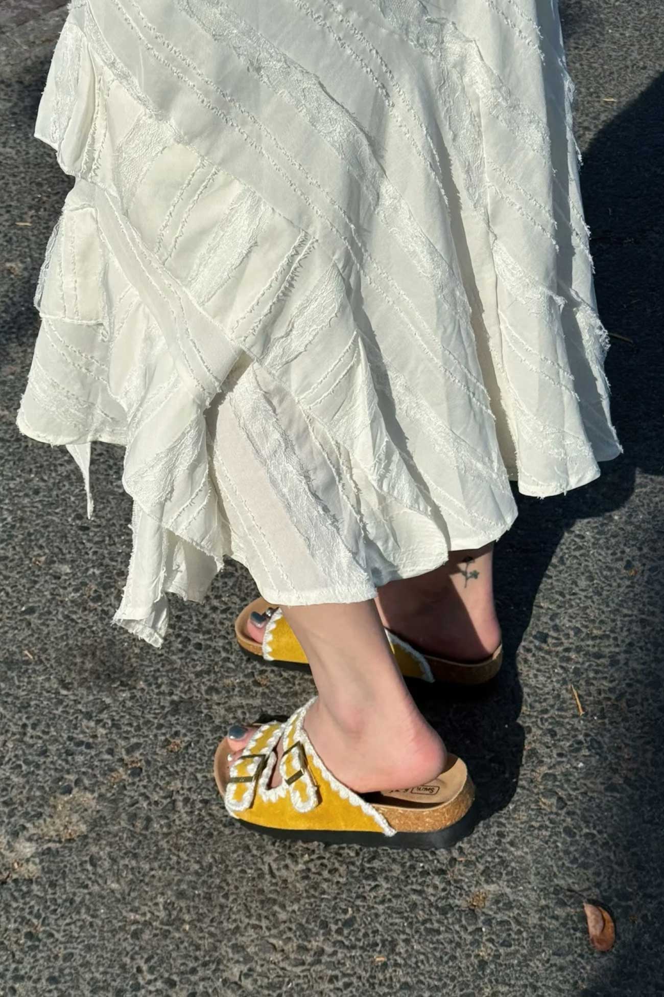 Candy Color Embroidery Platform Sandals