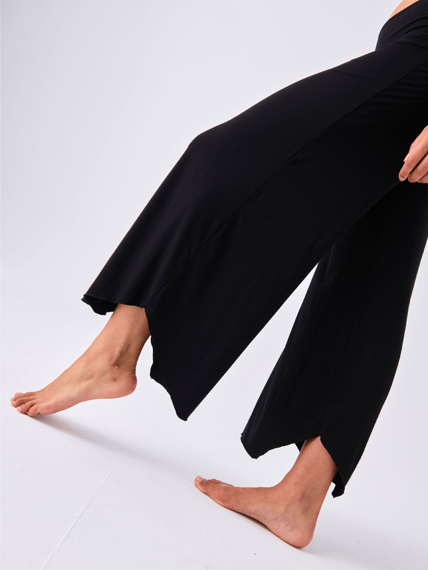 Modal Tulip Flare Pant - Black