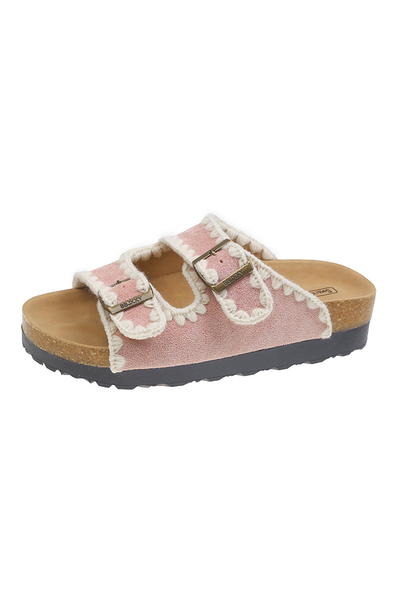 Candy Color Embroidery Platform Sandals