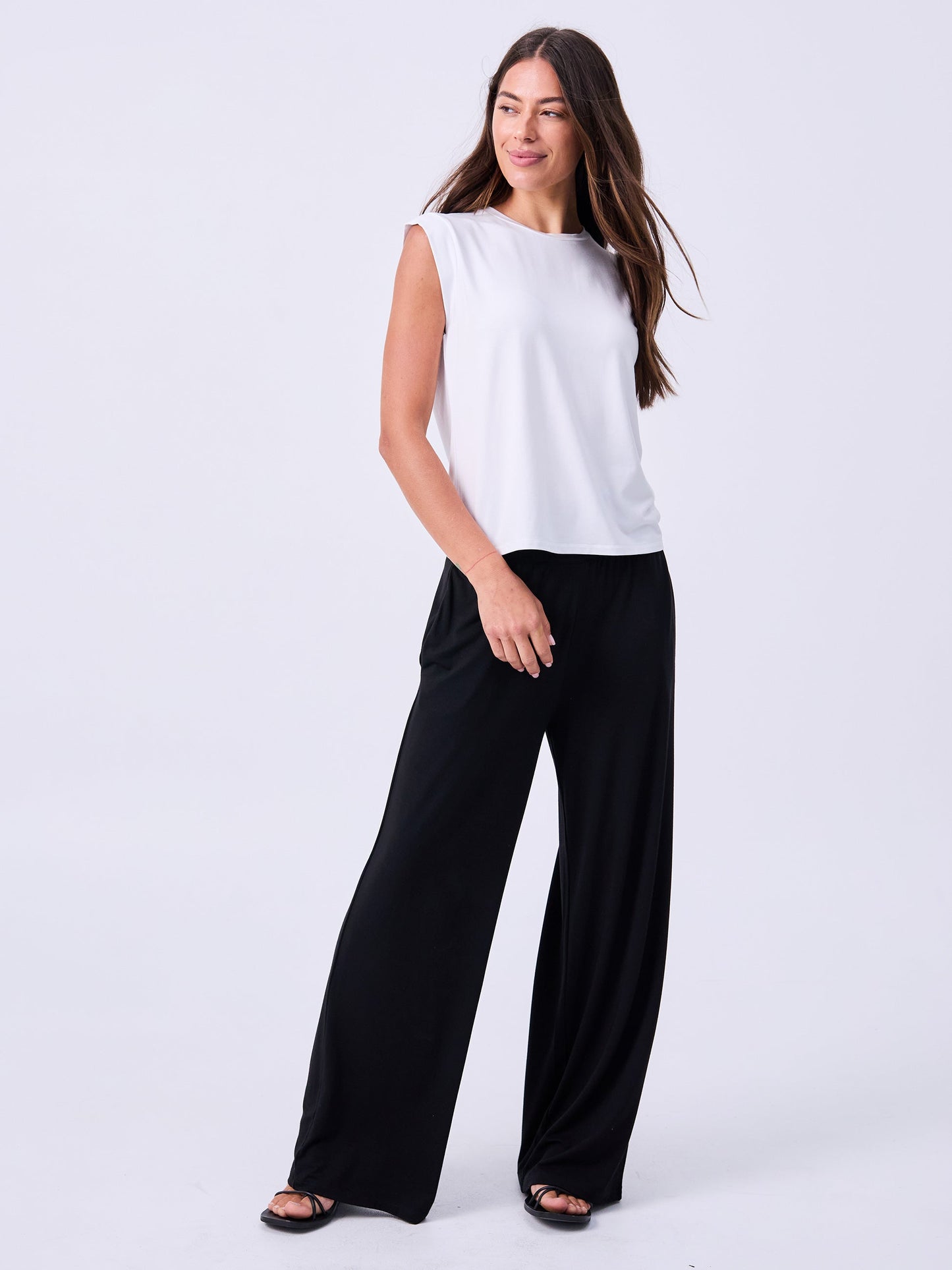 Modal Cap Sleeve Tee - White