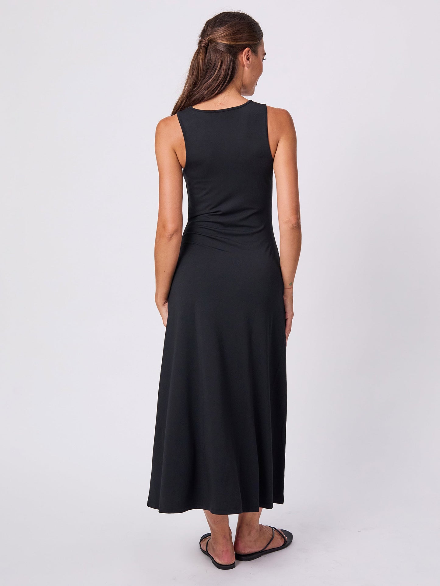 V Neck Maxi Dress - Black