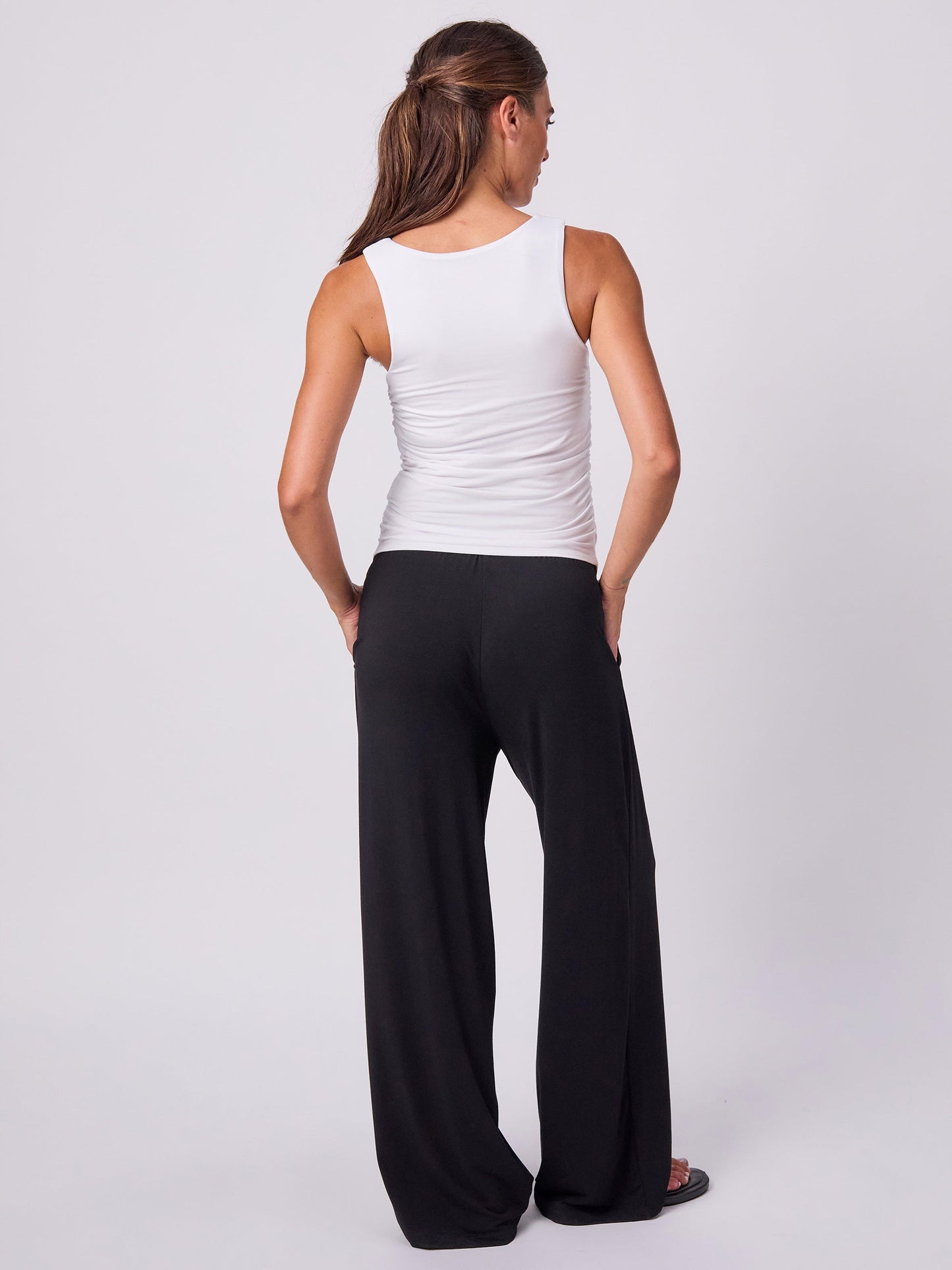 Modal Side Rouch Tee - White