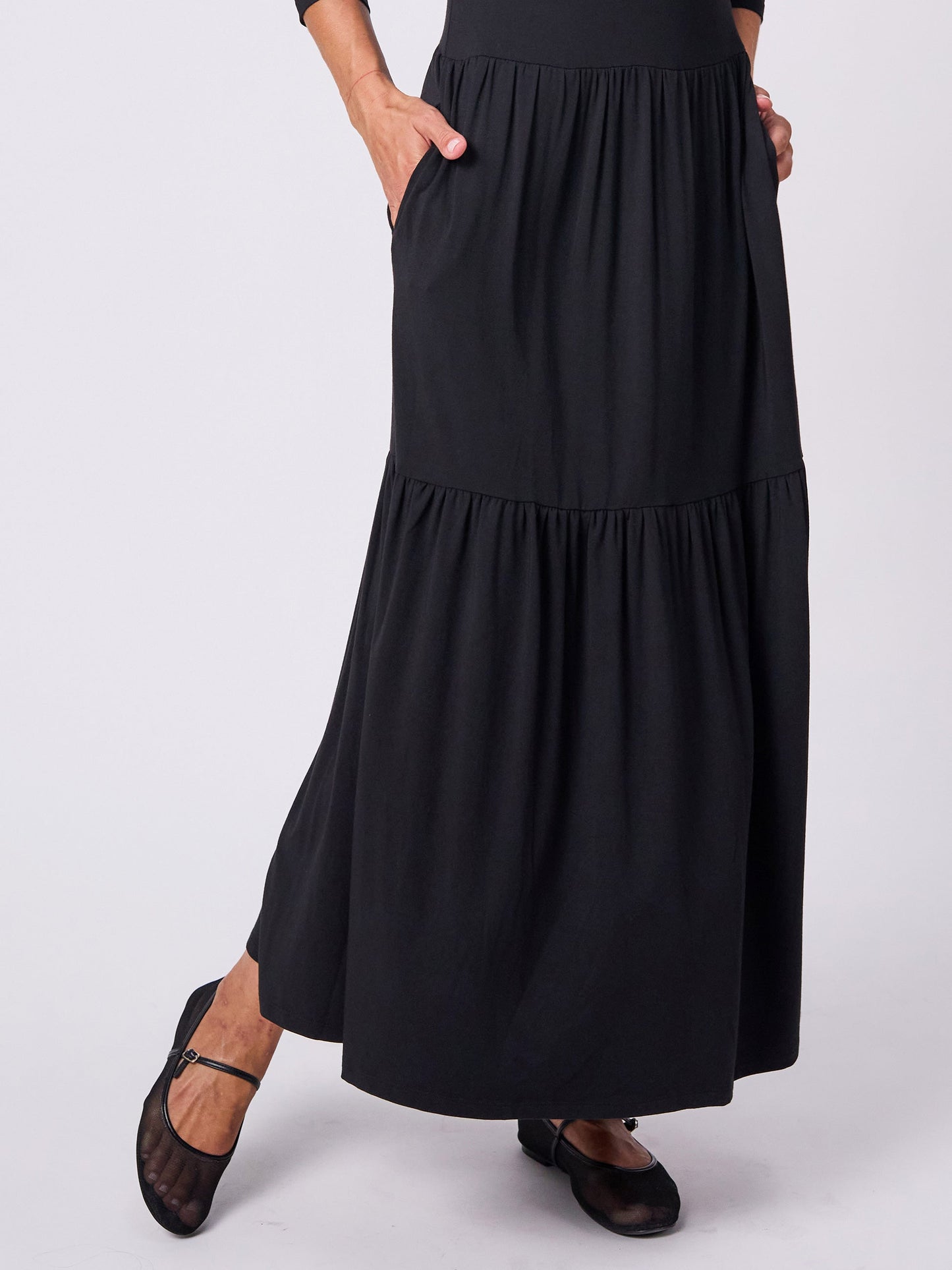 Wander Tiered Dress - Black