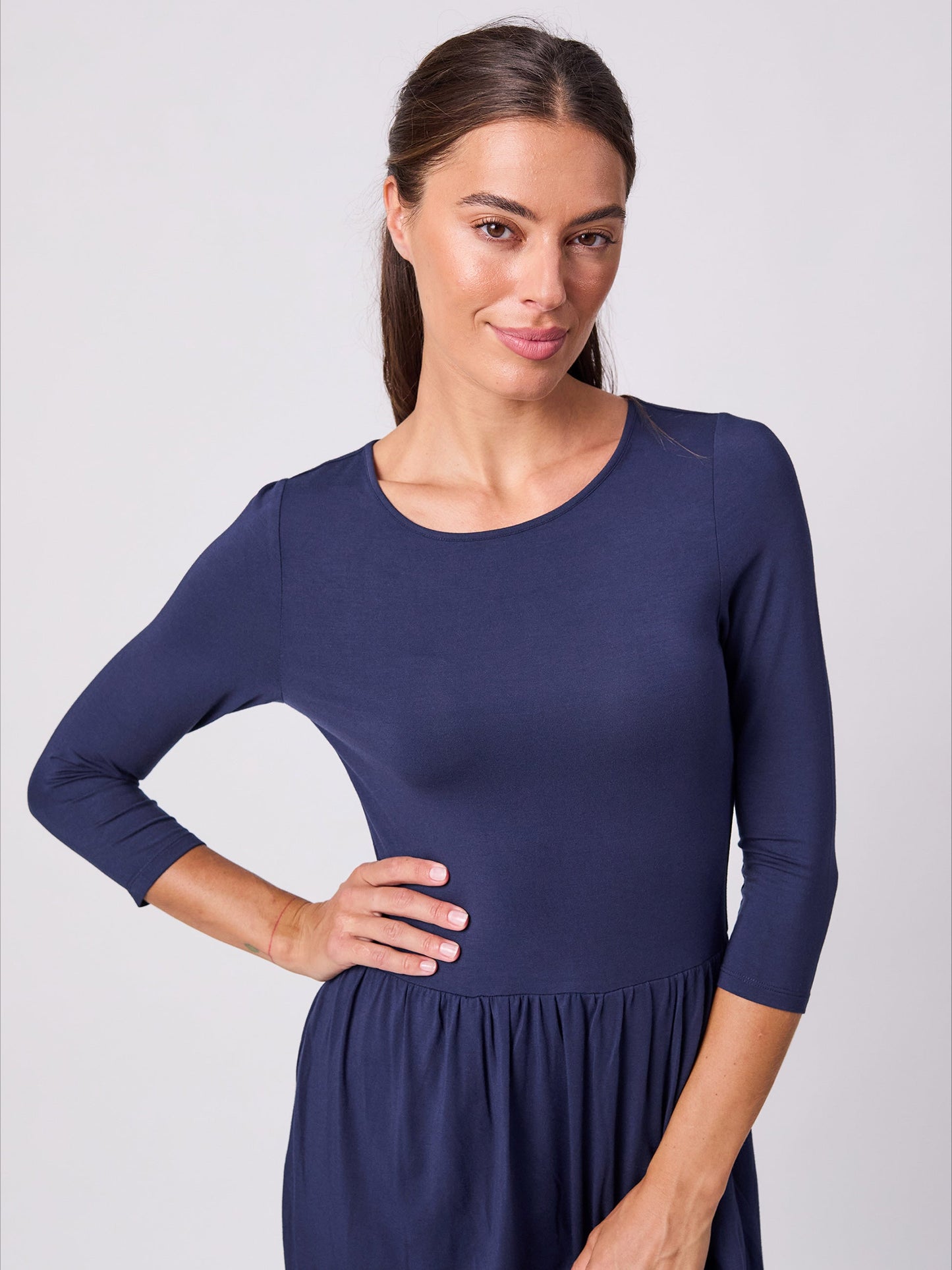 Wander Tiered Dress - Navy