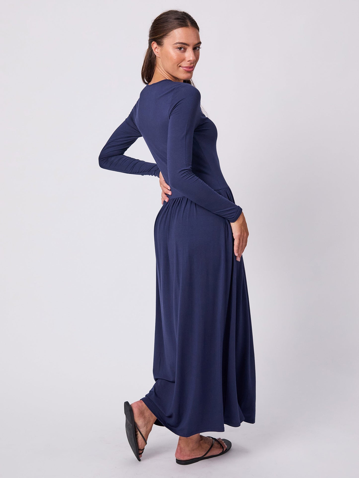 Long Essential Maxi Dress - Navy