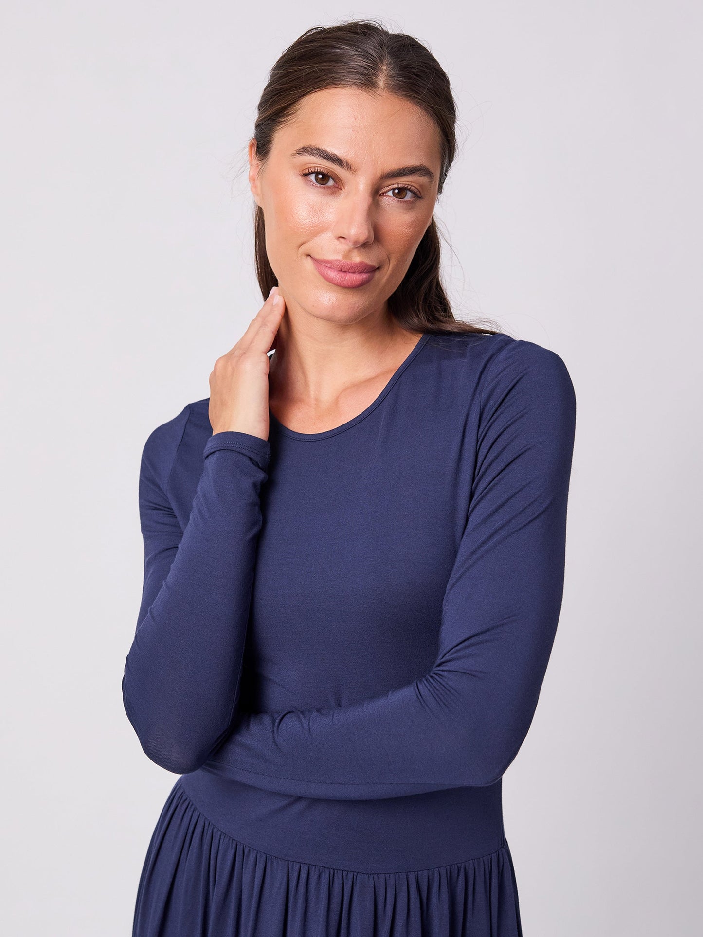 Long Essential Maxi Dress - Navy