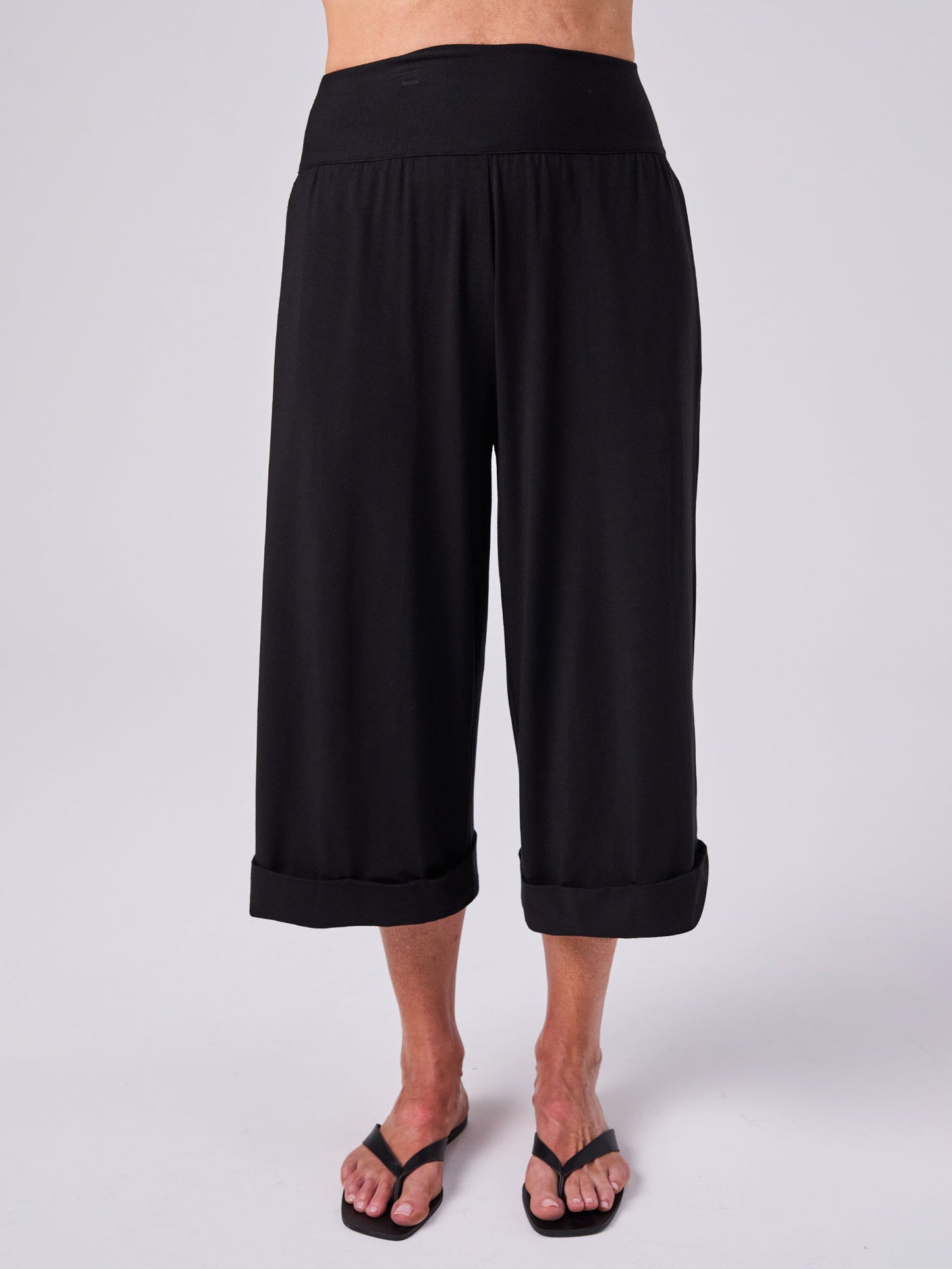 Wide Leg Culottes - Black