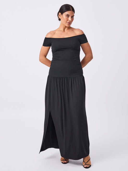 Off Shoulder Tee - Black