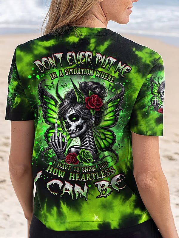 Women's Dark Style Skull Dark Style Printed Short Sleeve T-shirt