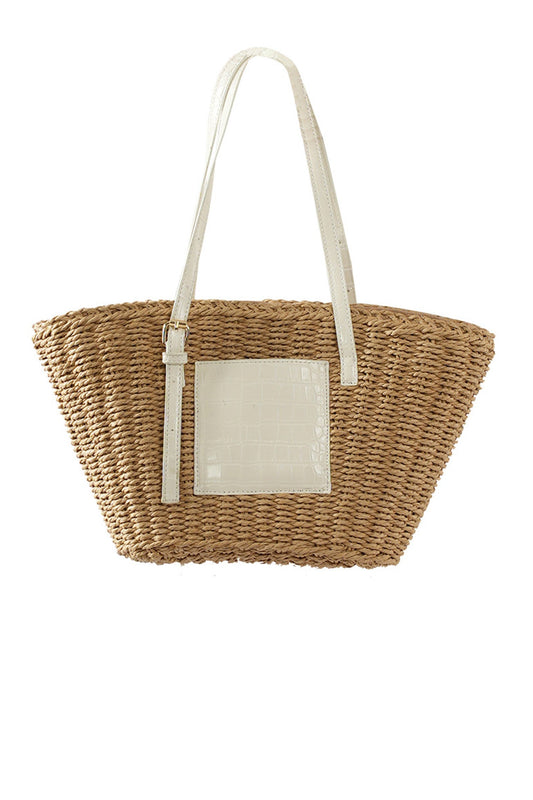 Handmade Side Pocket Straw Bag