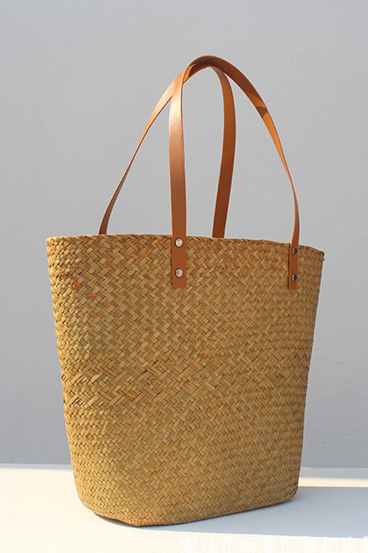 Handwoven Large Capacity Tote Straw Bag