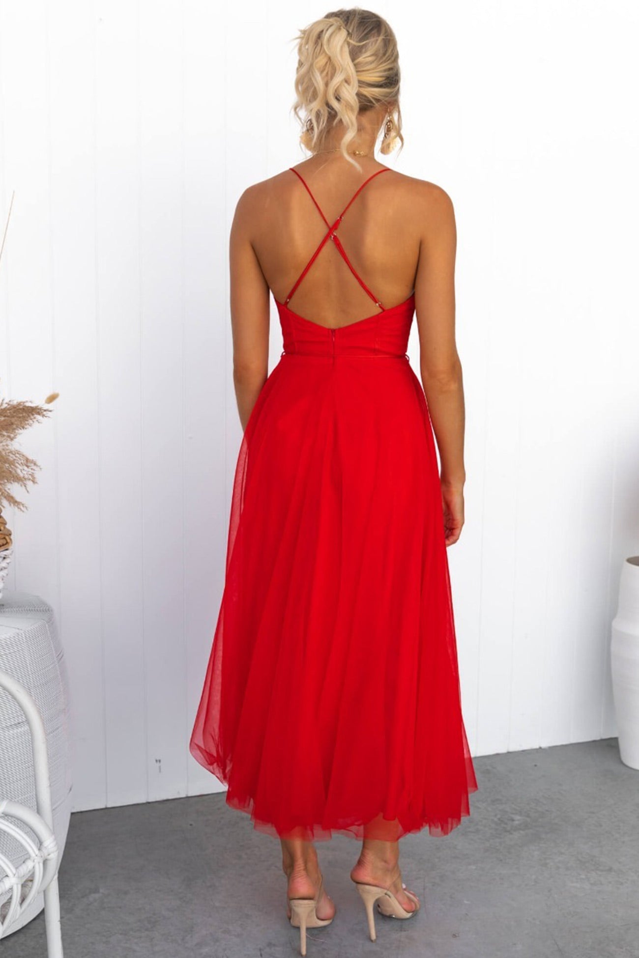 Mesh Corset Lace-up Cami Dress