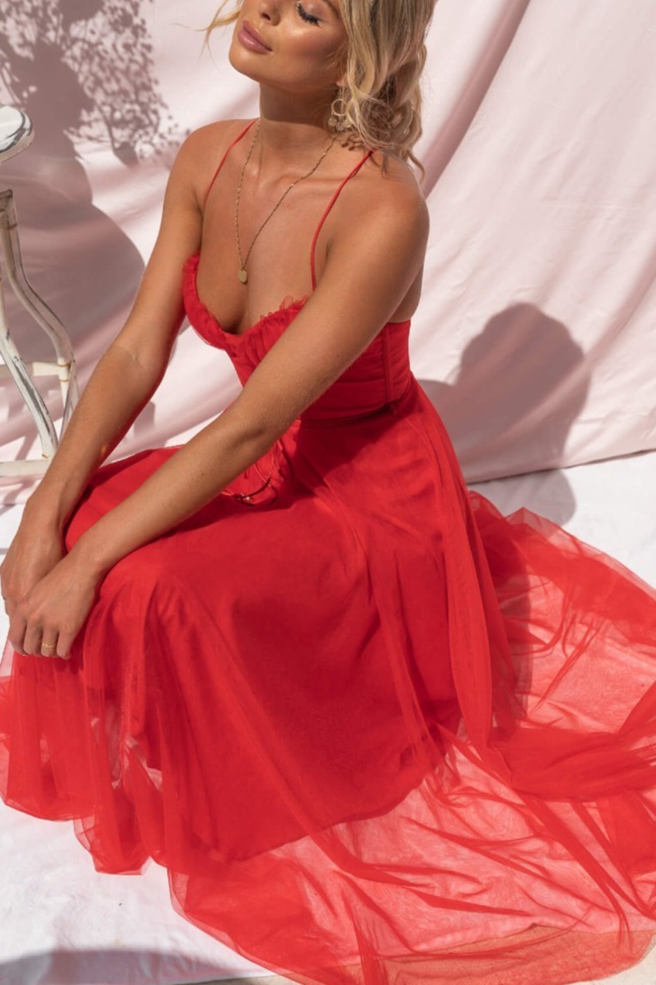 Mesh Corset Lace-up Cami Dress