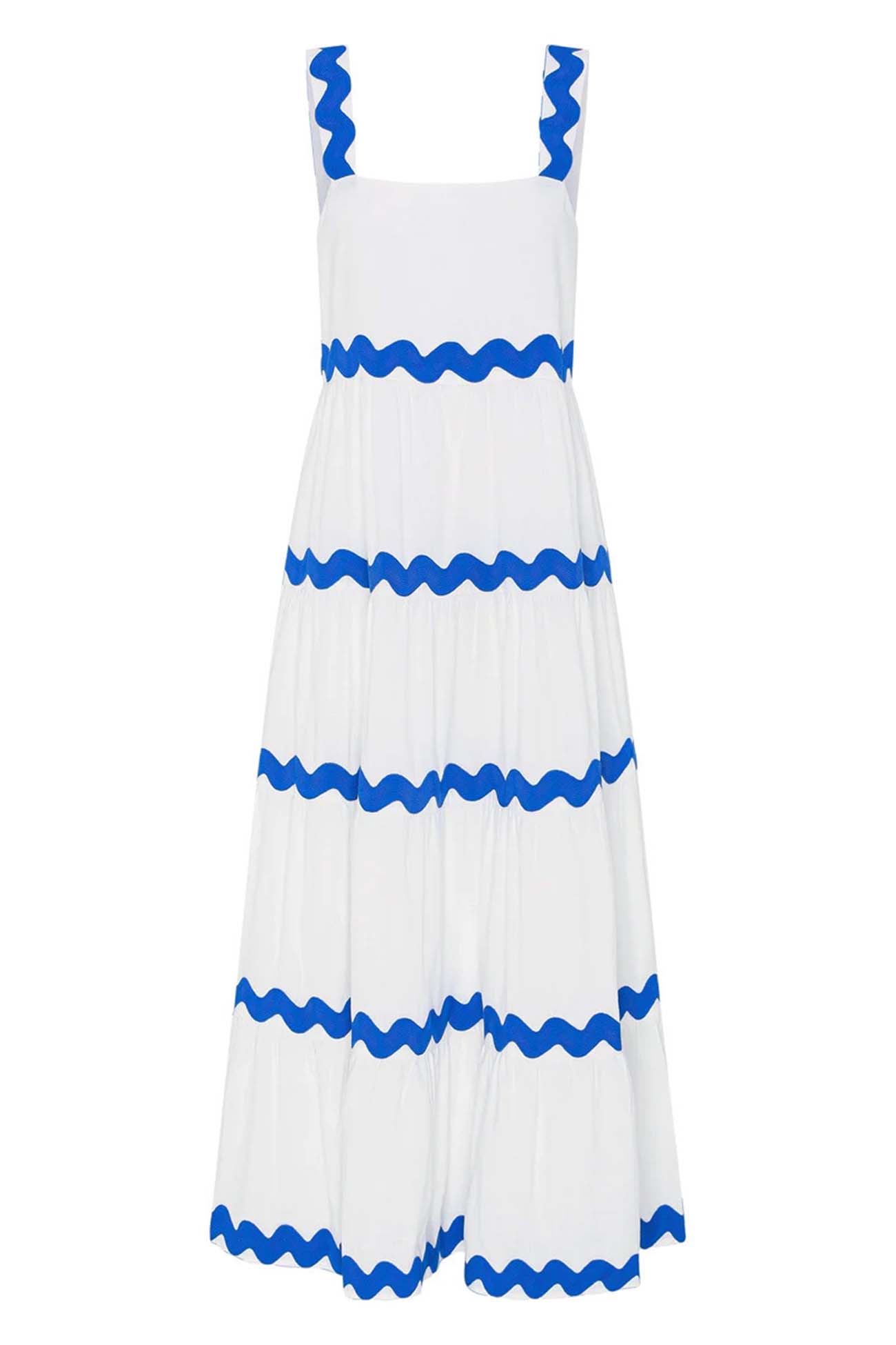 Ripple Stripe Tiered Cami Dress