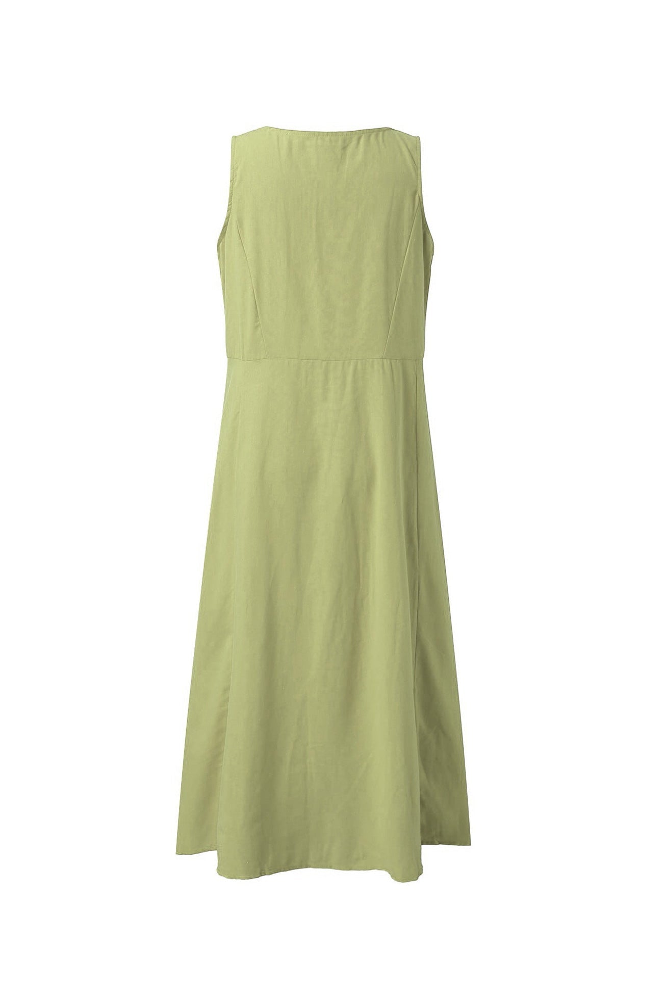 Solid Color Pocket Tank Dress