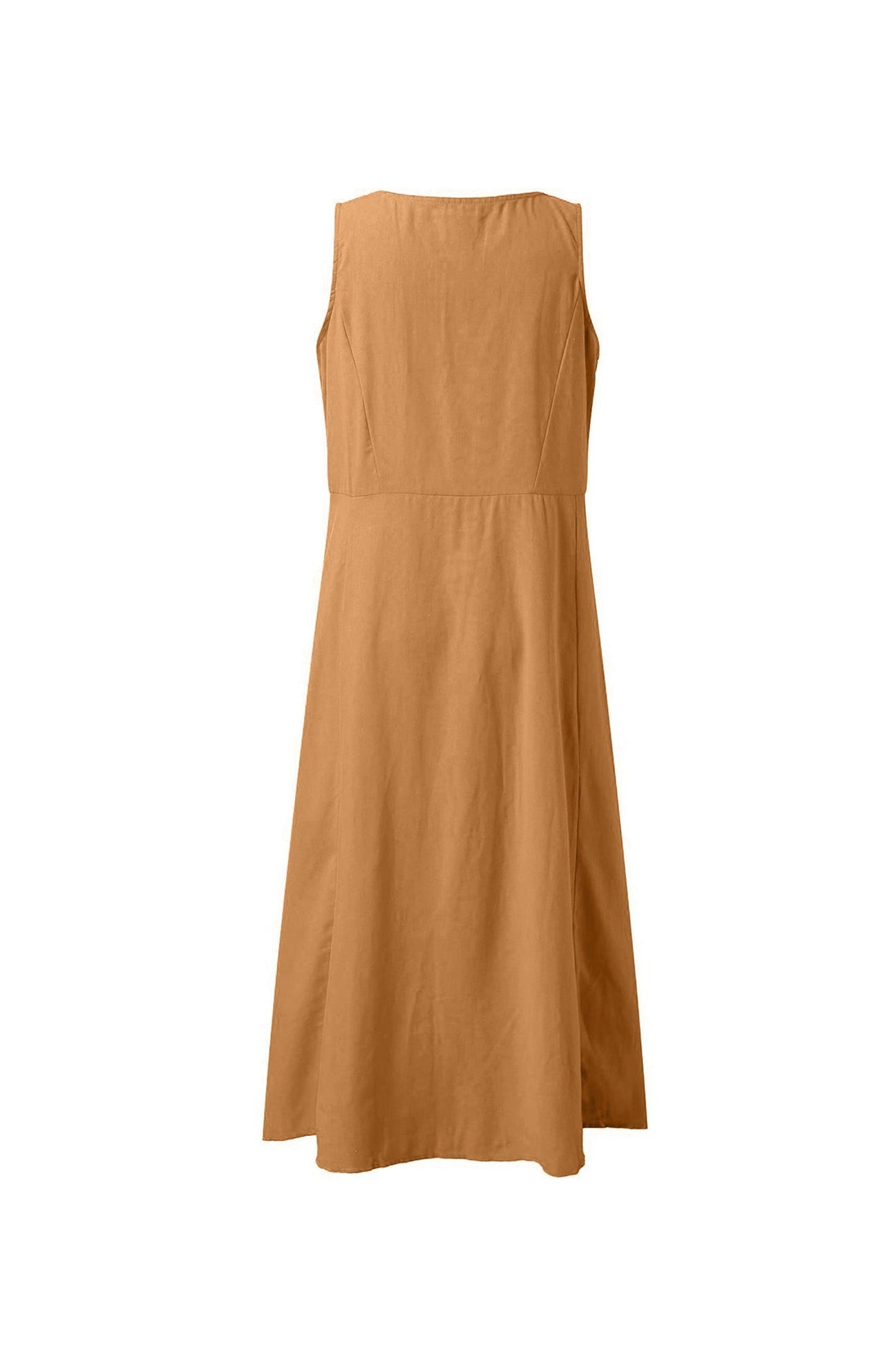 Solid Color Pocket Tank Dress