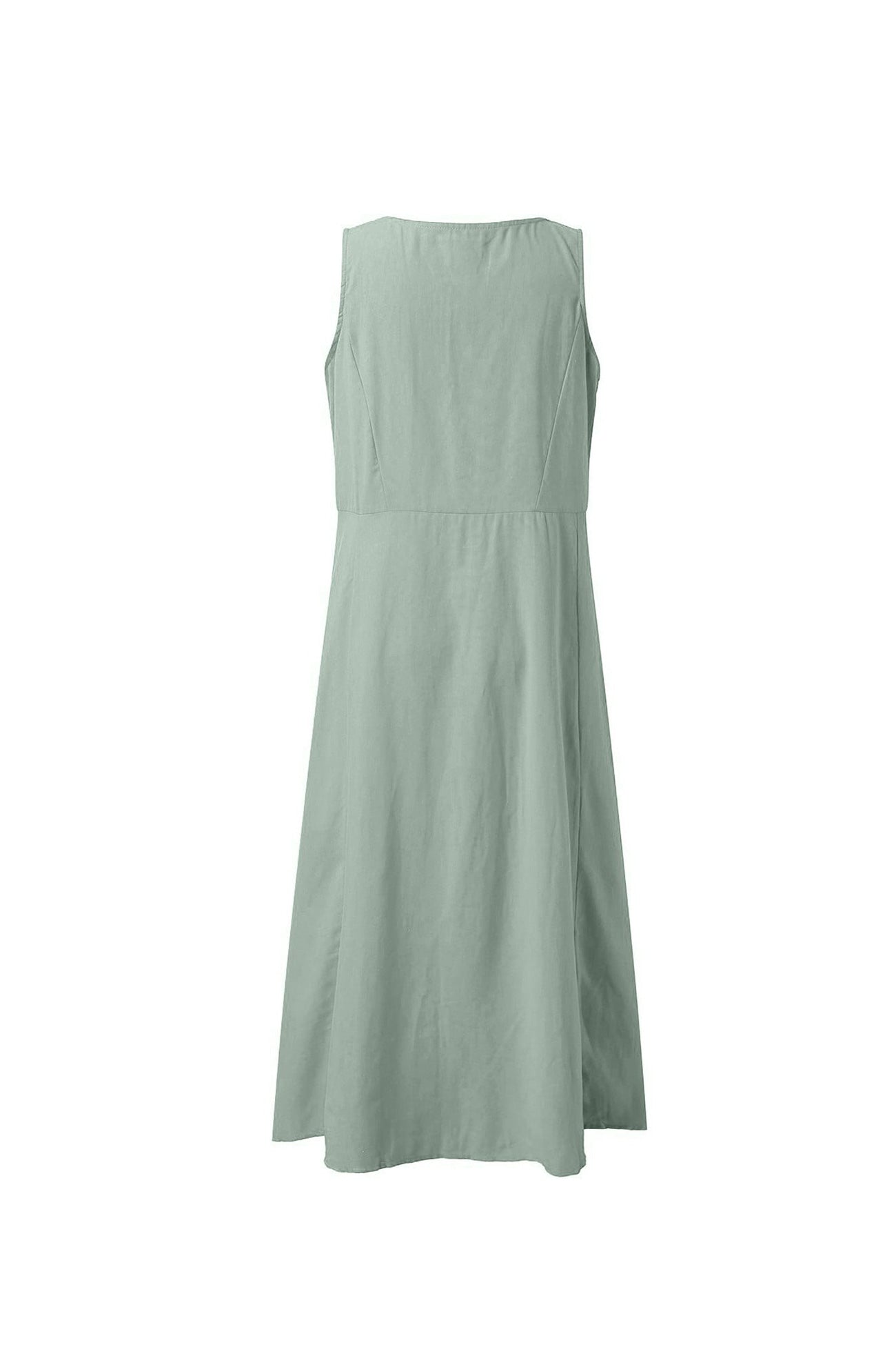 Solid Color Pocket Tank Dress