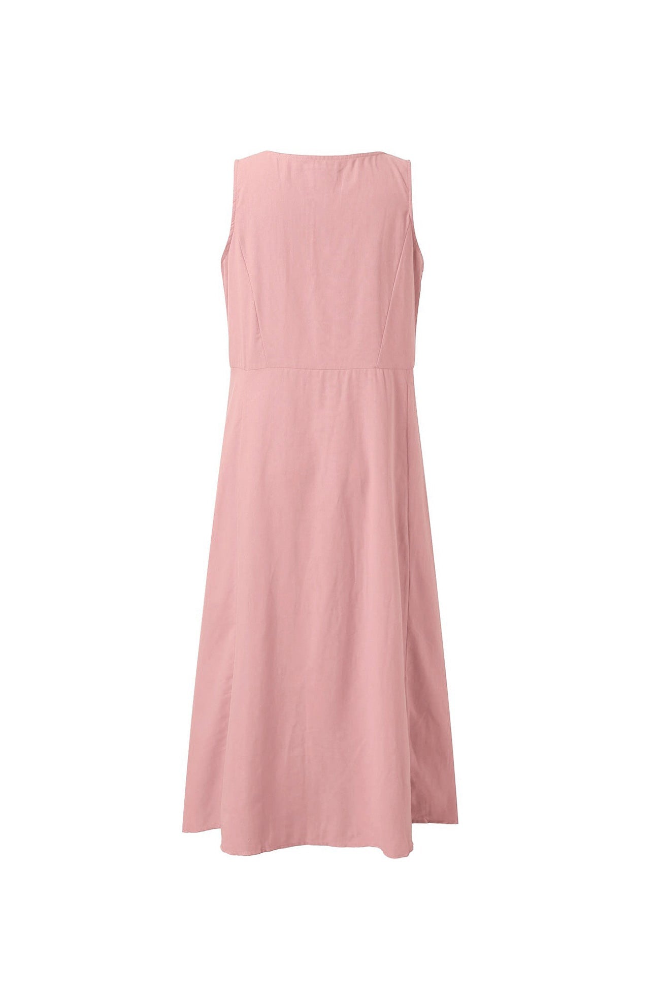 Solid Color Pocket Tank Dress