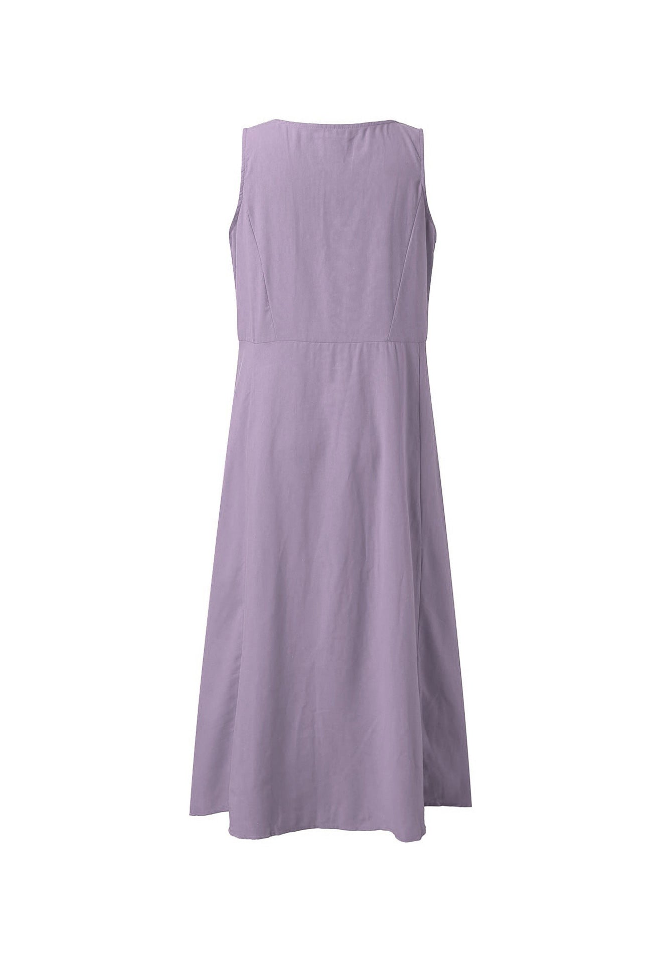 Solid Color Pocket Tank Dress
