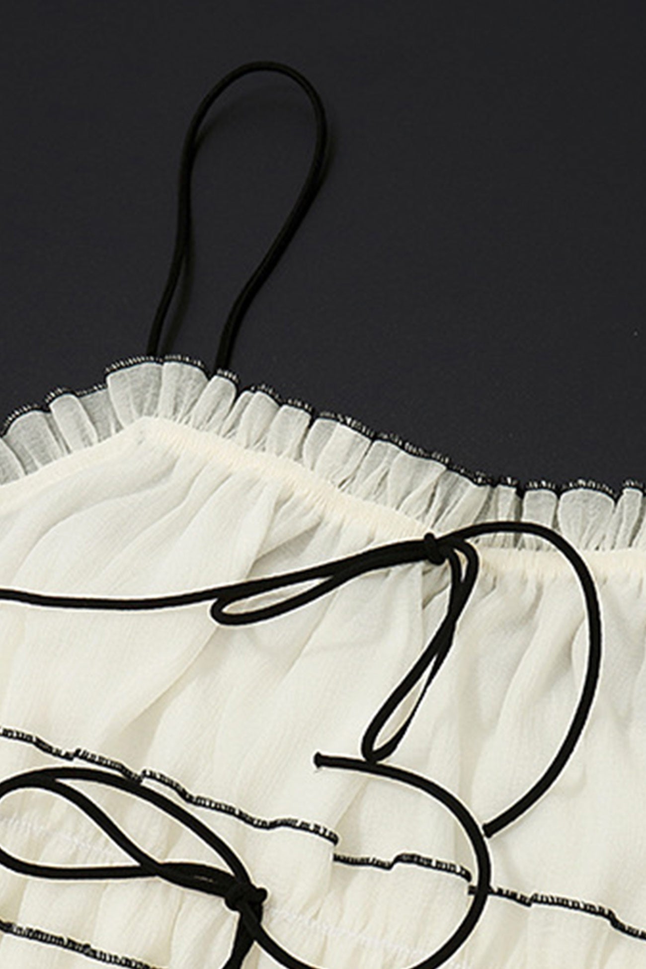 Tie-up Ruffle Midi Skirt Suits