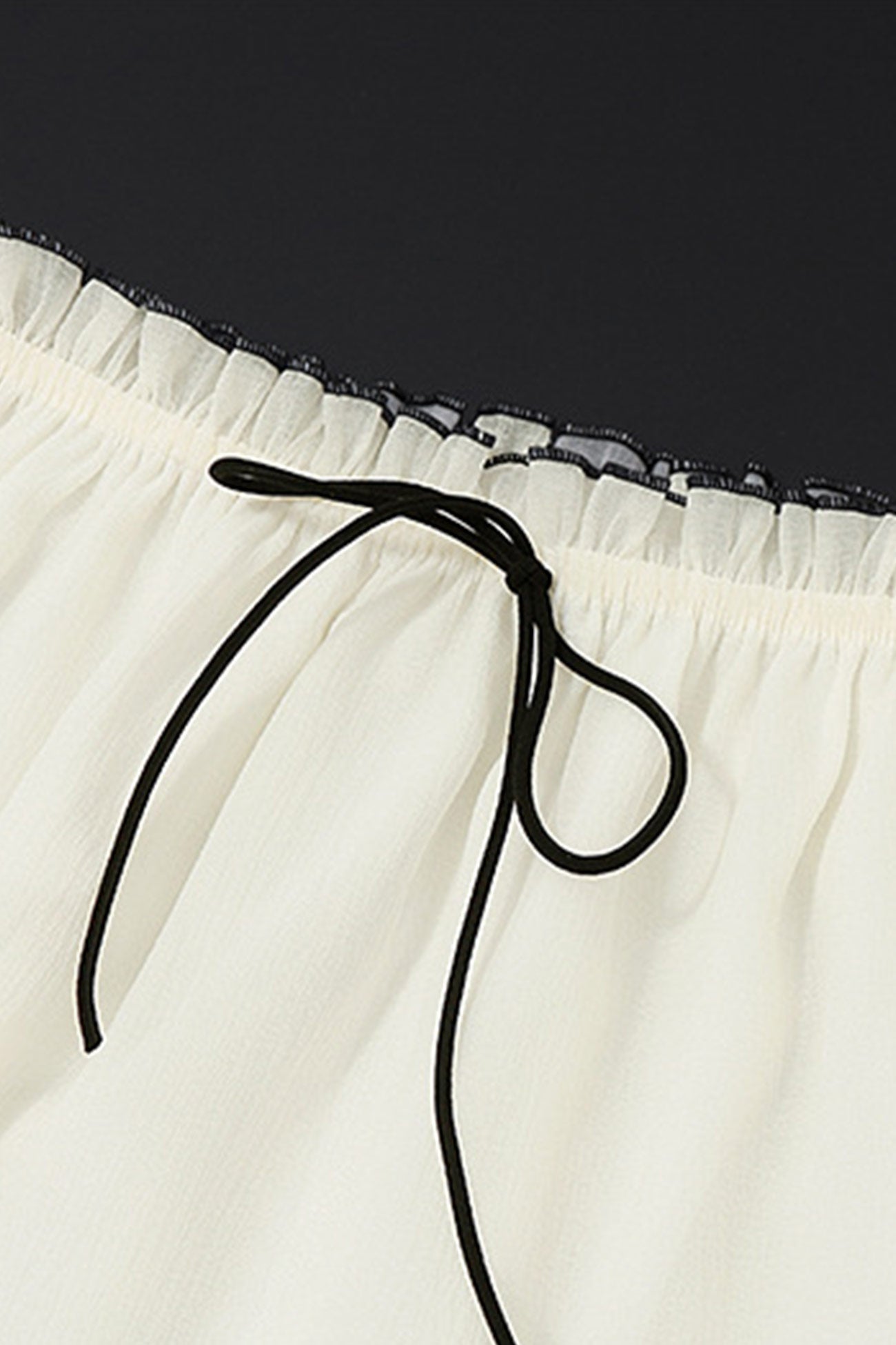 Tie-up Ruffle Midi Skirt Suits