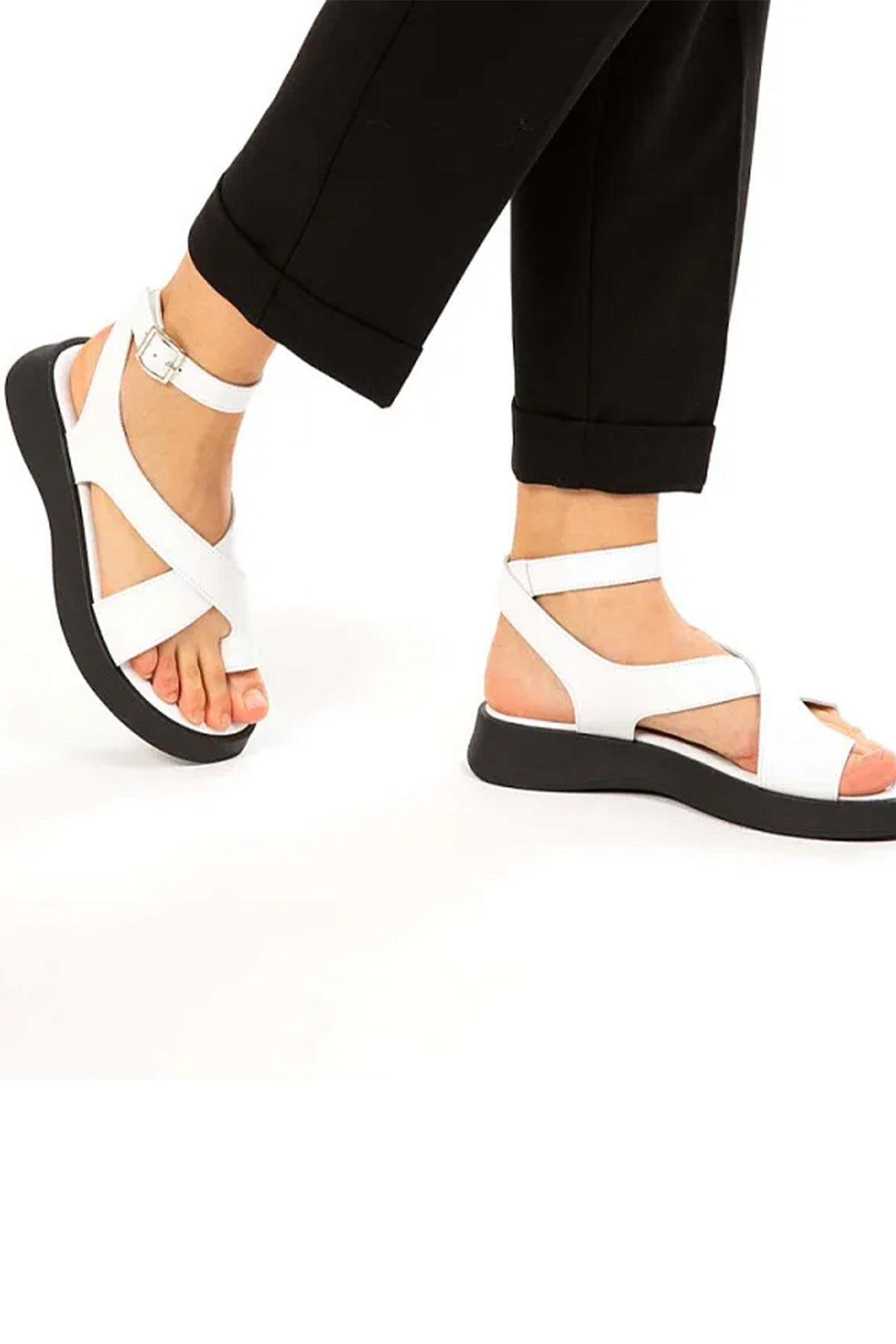 Toe Ring Ankle Strap Chunky Sandals