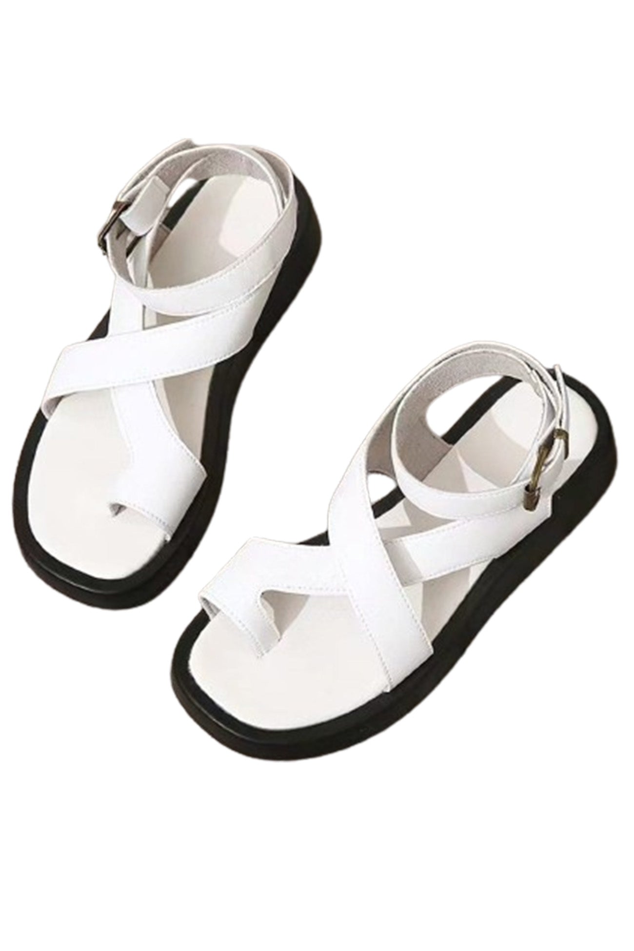 Toe Ring Ankle Strap Chunky Sandals