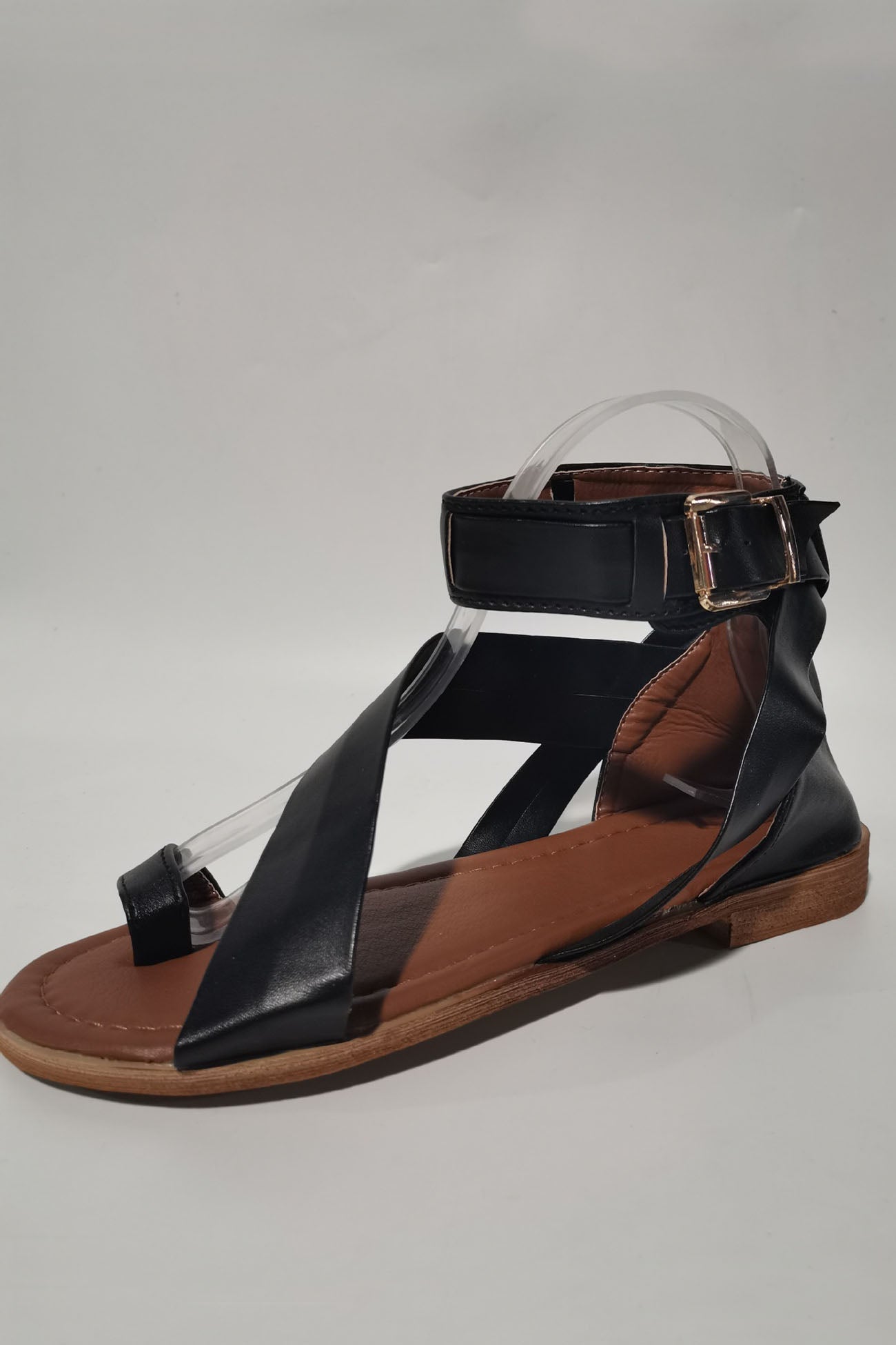 Toe Ring Buckle Strap Flat Sandals