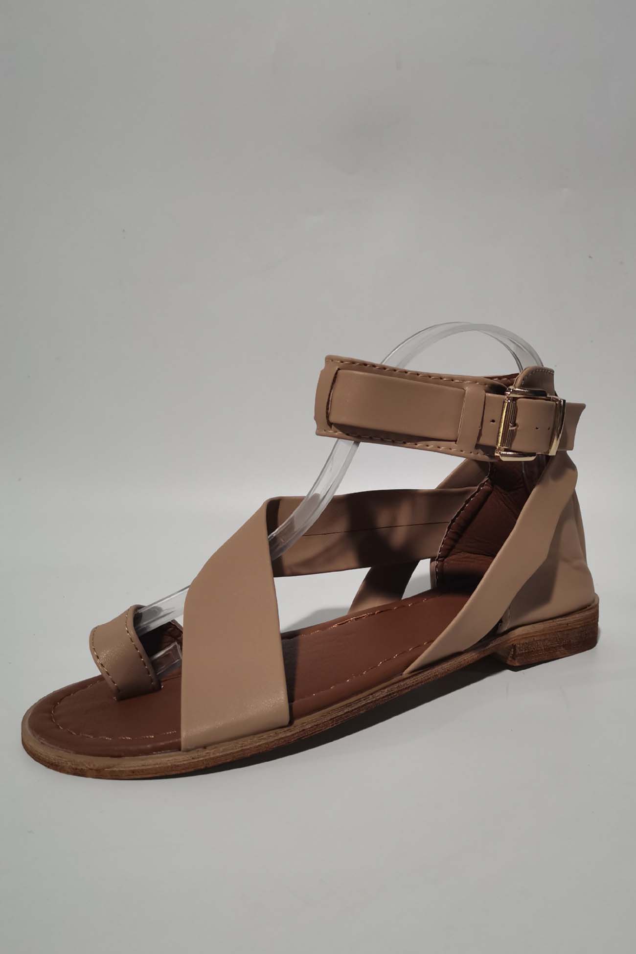 Toe Ring Buckle Strap Flat Sandals