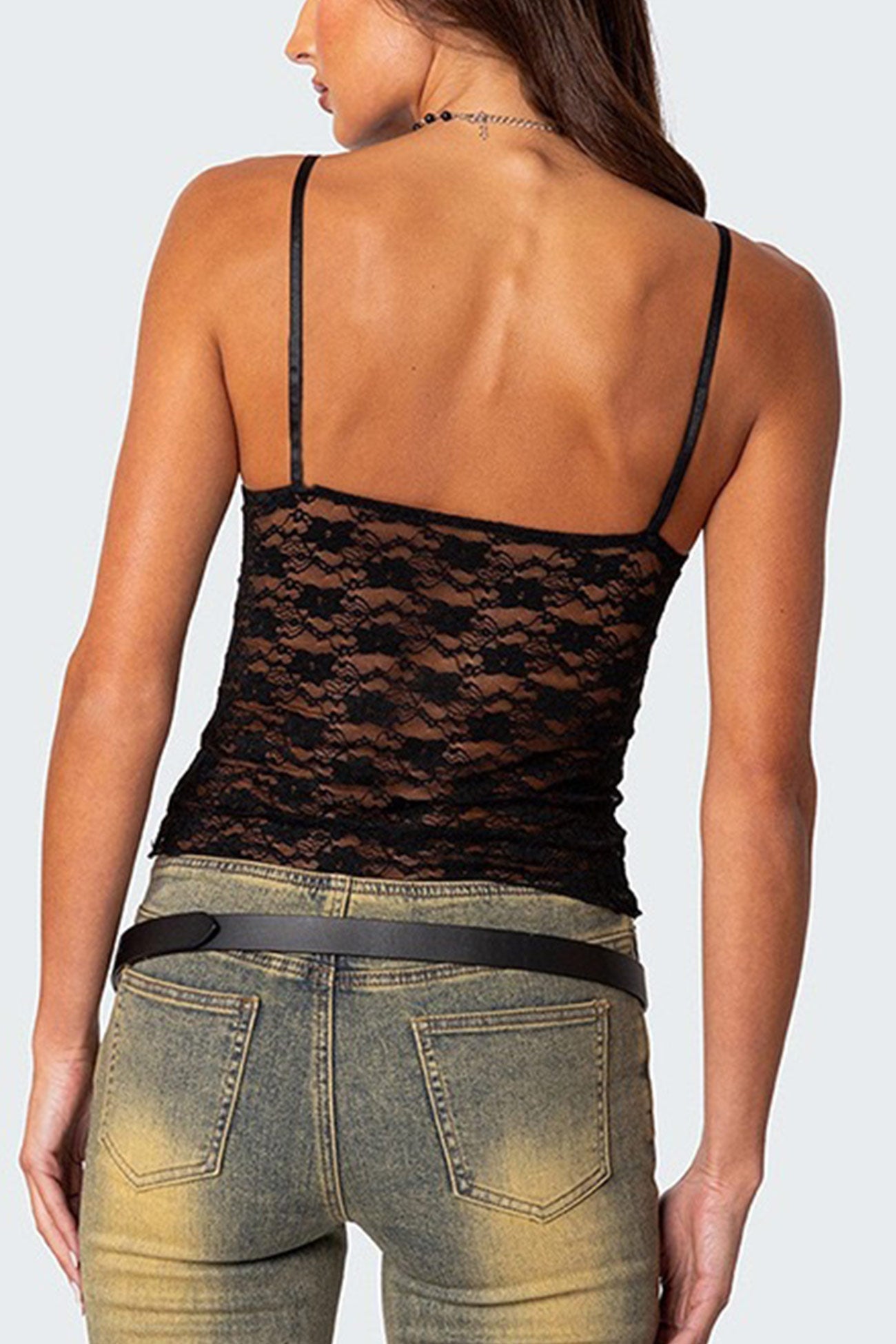 V Neck Lace Cami Top