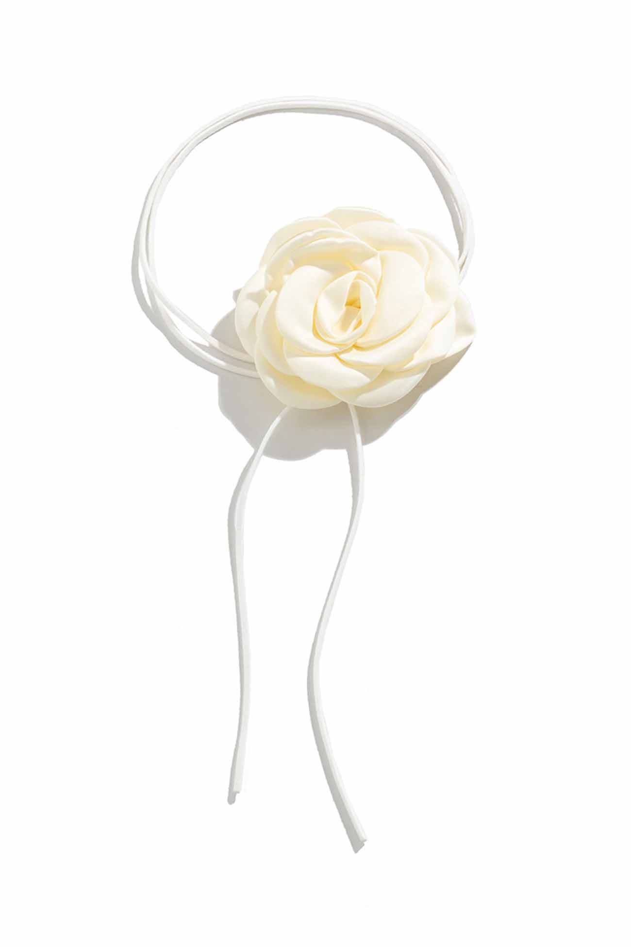 Satin Flower Choker Necklace