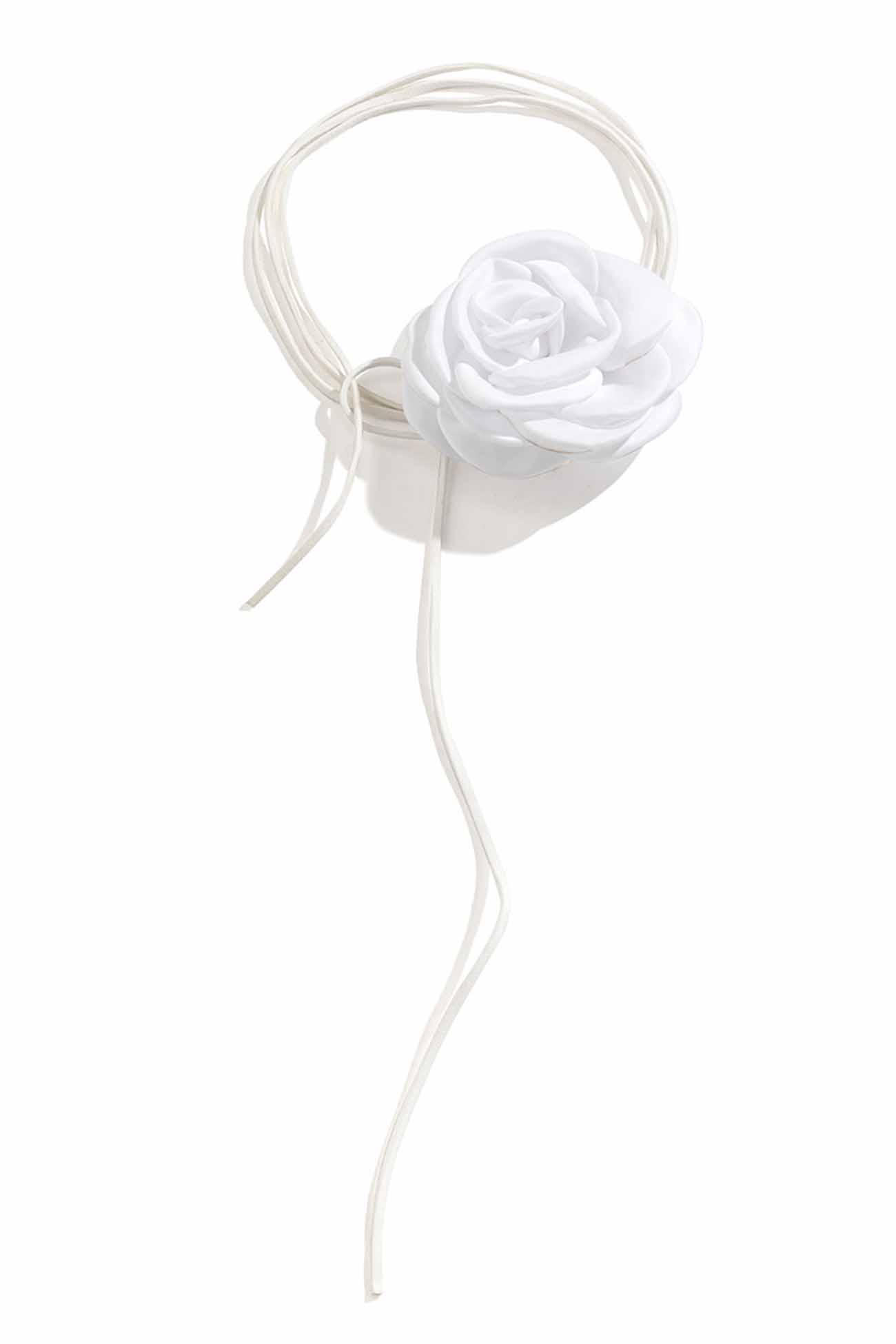 Satin Flower Choker Necklace