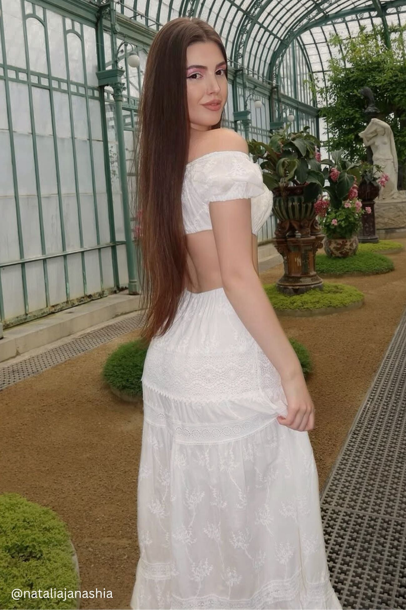 Solid Lace Crop Top Cutout Maxi Skirt Set