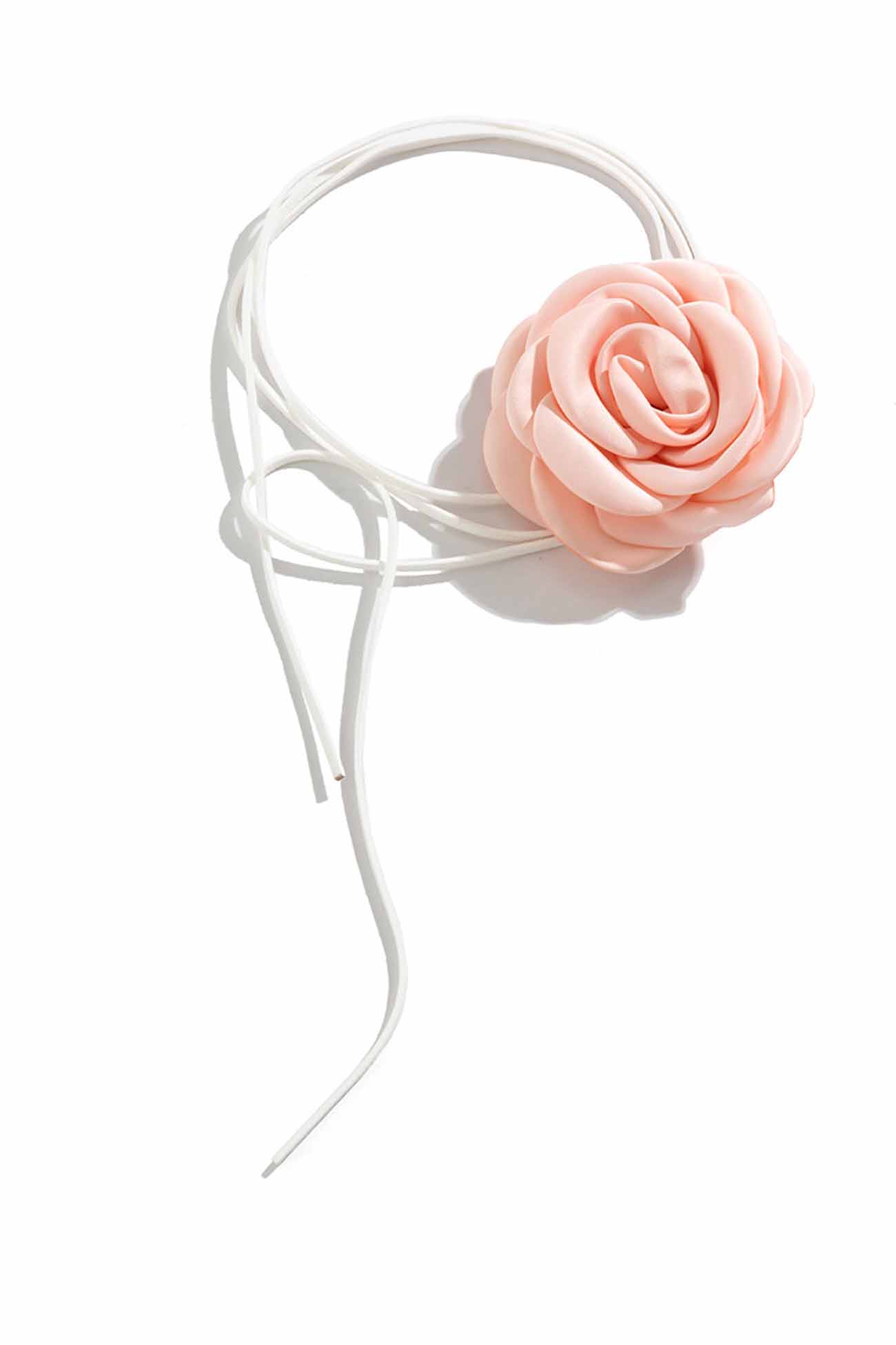 Satin Flower Choker Necklace